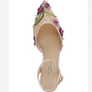 NEW BETSEY JOHNSON Garbo Embellished Mesh Flats for women 925 3M7